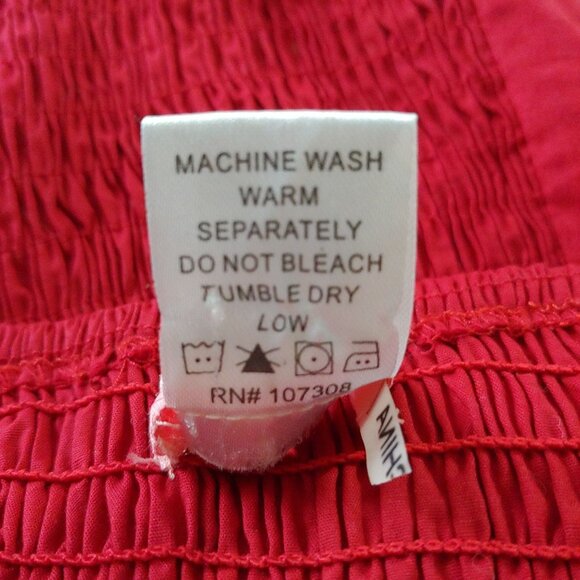 Lydia Red Crystal Beaded Lacy  Halter Top Large - Picture 10 of 10